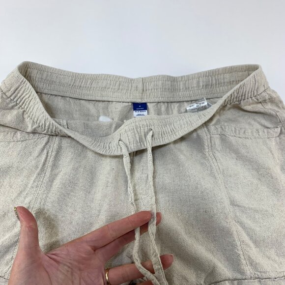 Old Navy Flax Linen Blend High Rise Pull On Shorts M - Picture 2 of 5